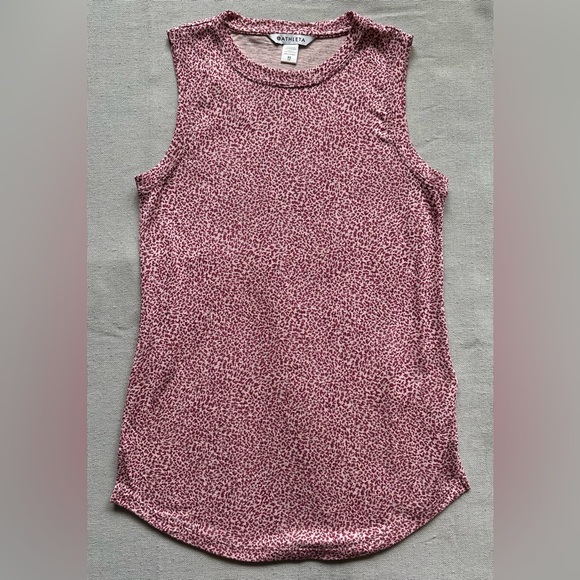 Athleta Breezy Cheetah Print Loose Fit Tank Top - Picture 3 of 7